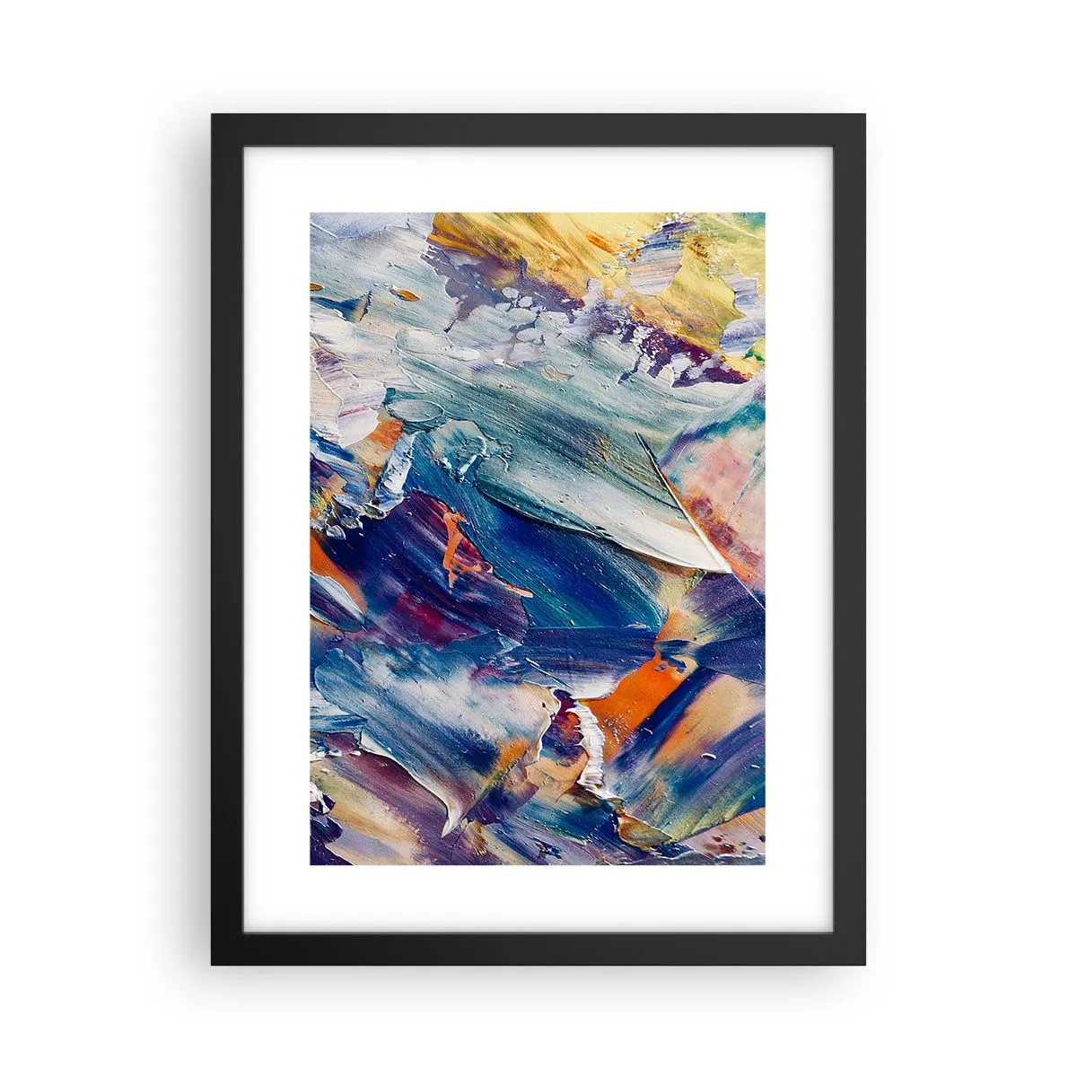 Poster in einem schwarzem Rahmen - Farbverwirrung - 30x40 cm