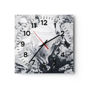 Wanduhr - Glasuhr - Das Innere der Erde - 30x30 cm