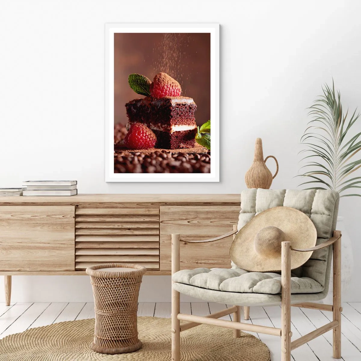 Poster in einem weißen Rahmen - Das Leben ist süß - 70x100 cm