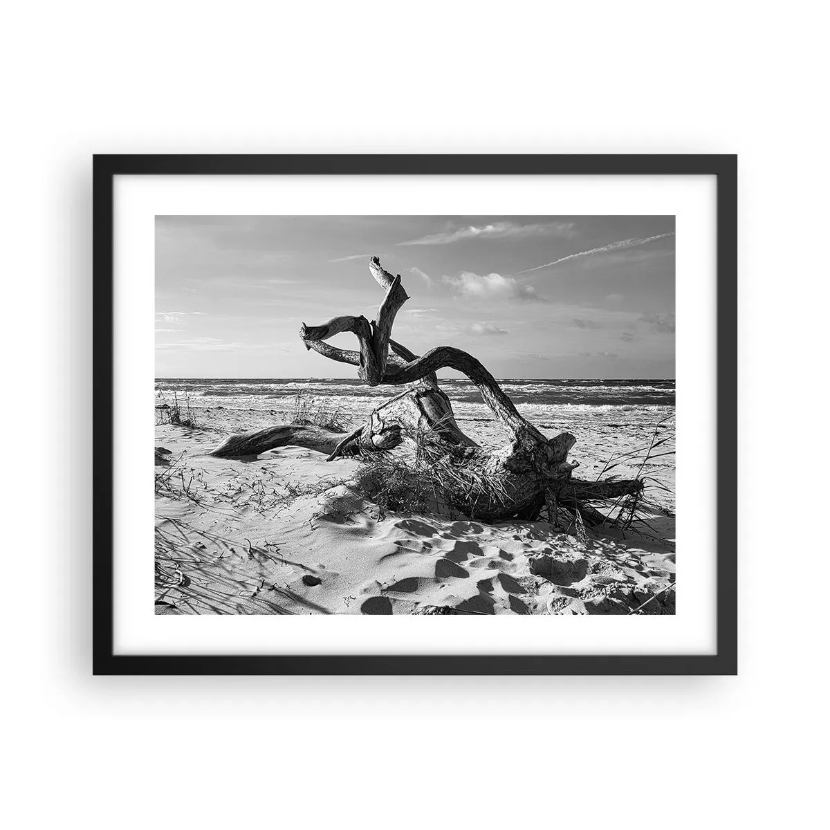 Poster in einem schwarzem Rahmen - Meeresskulptur - 50x40 cm