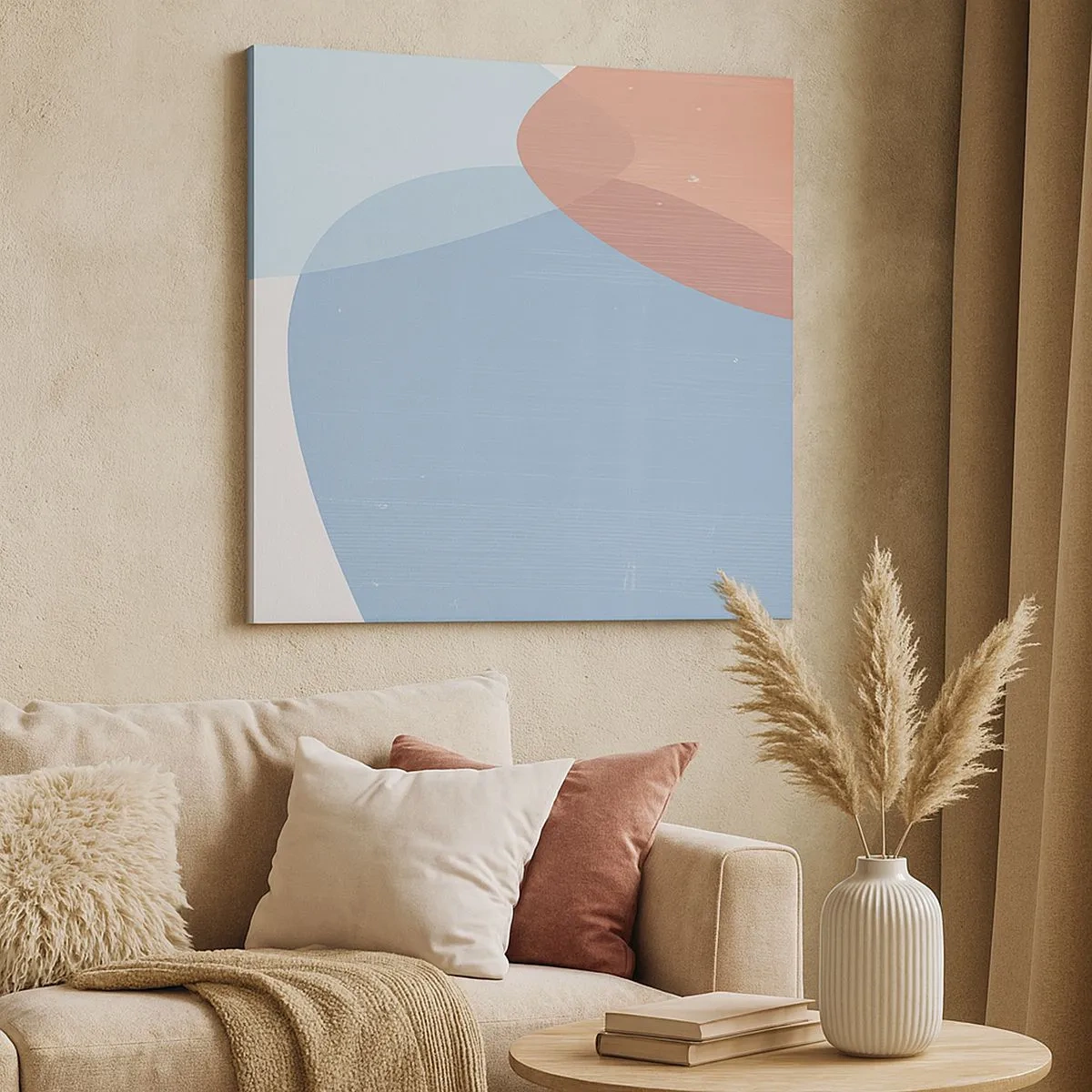 Bild auf Leinwand - Leinwandbild - Pastellbeziehungen - 30x30 cm