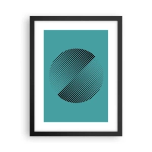 Poster in einem schwarzem Rahmen - Kreis – eine geometrische Variante - 30x40 cm