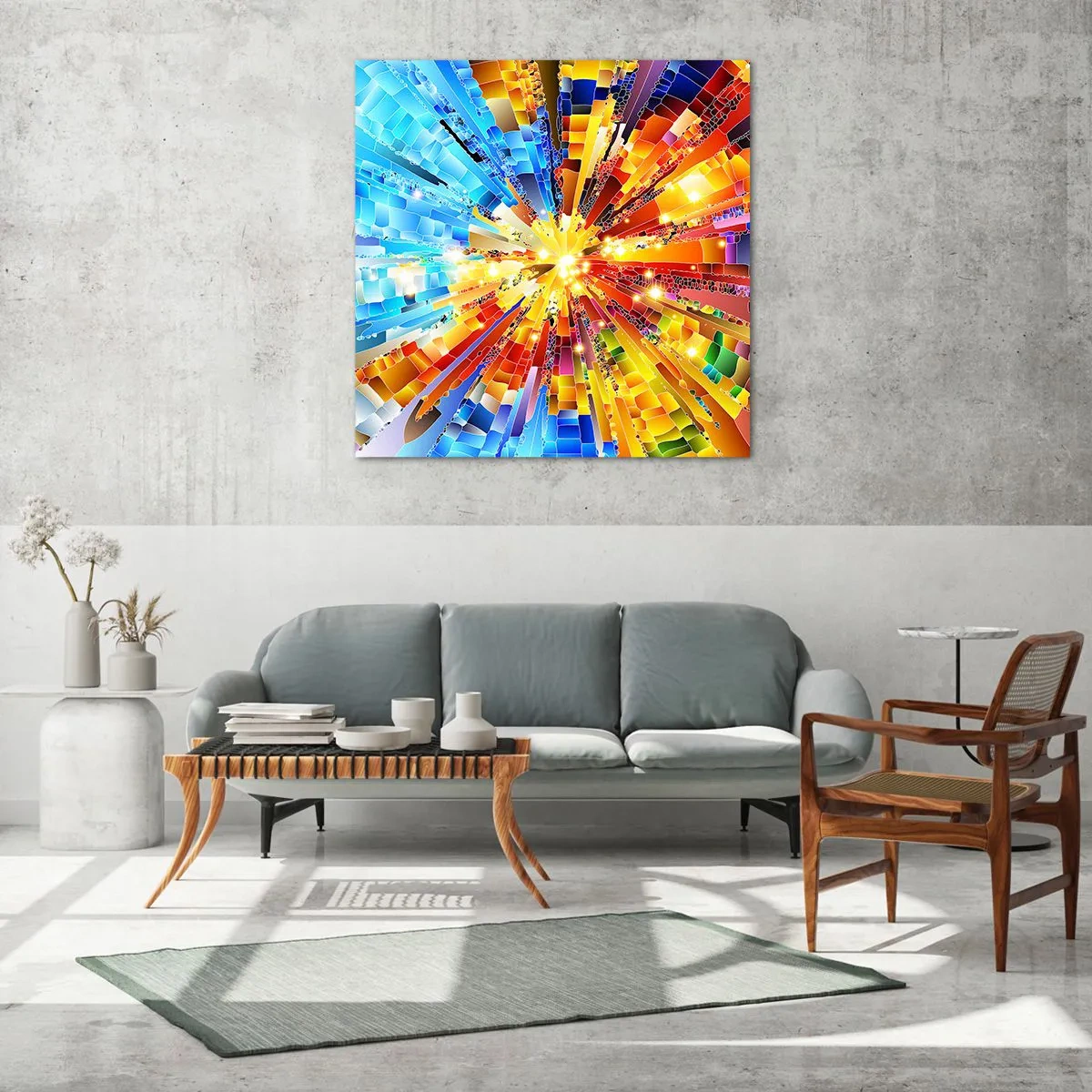 Glasbild - Bild auf glas - In Medienauflösung - 60x60 cm