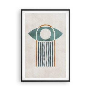 Poster in einem schwarzem Rahmen - Zeichen und Rituale - 61x91 cm