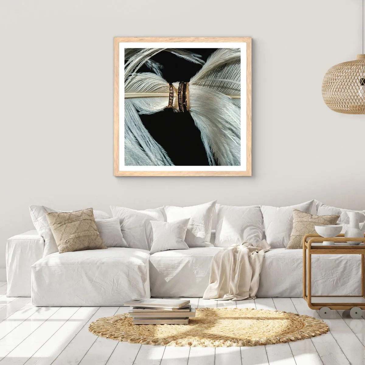 Poster in einem Rahmen aus heller Eiche - ... und ich werde dich nicht verlassen ... - 50x50 cm