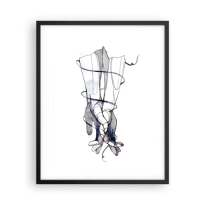 Poster in einem schwarzem Rahmen - Touch-Studie - 40x50 cm