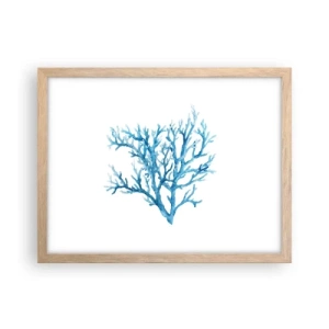 Poster in einem Rahmen aus heller Eiche - Nautisches Filigran - 40x30 cm