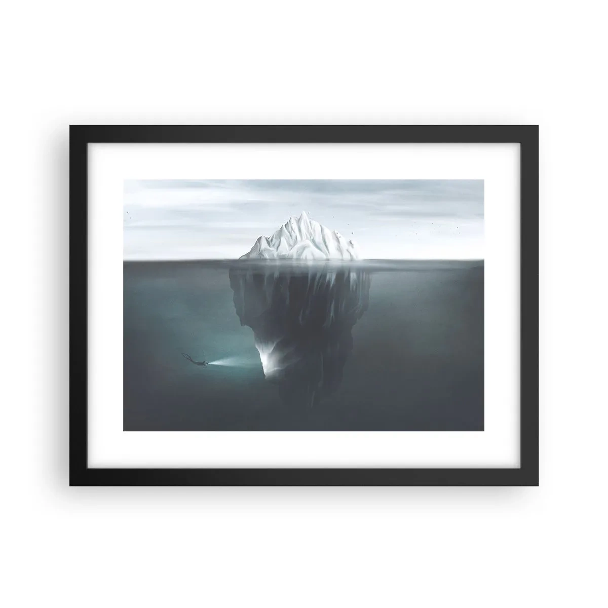 Poster in einem schwarzem Rahmen - Unterwassergeheimnis - 40x30 cm