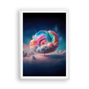 Poster in einem weißen Rahmen - Traum von einem Vergnügungspark - 70x100 cm