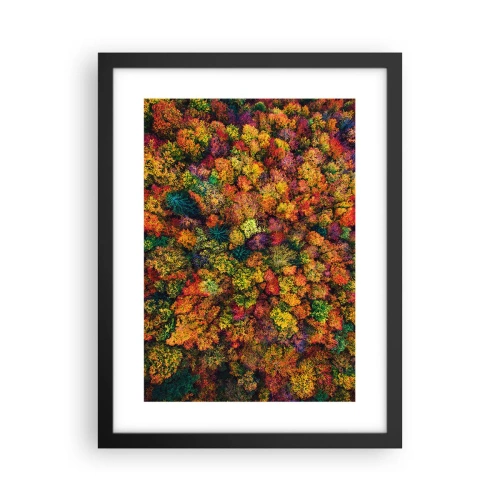 Poster in einem schwarzem Rahmen - Blumenstrauß aus Herbstbäumen - 30x40 cm