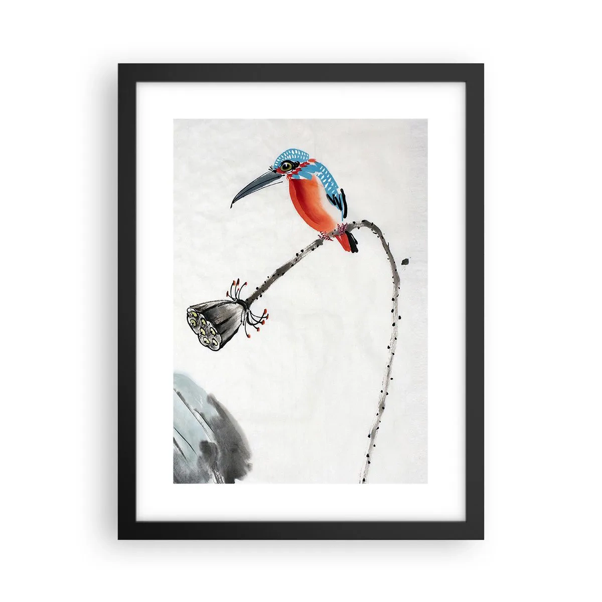 Poster in einem schwarzem Rahmen - Das Leben der Wiese - 30x40 cm