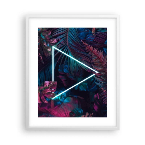 Poster in einem weißen Rahmen - Garten im Disco-Stil - 40x50 cm