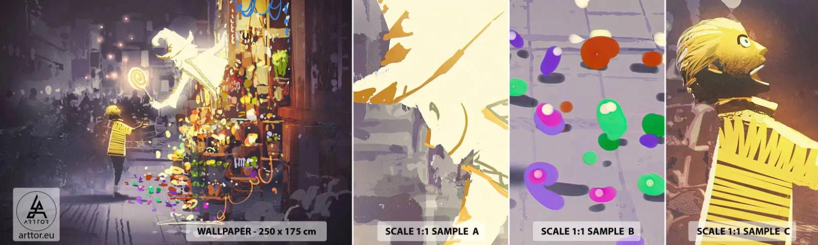 Fototapeten Muster Selbstklebend Deluxe Sticker - Magie ist da - Abstraktion, Fantasie, Für Kinder - 100x30 cm