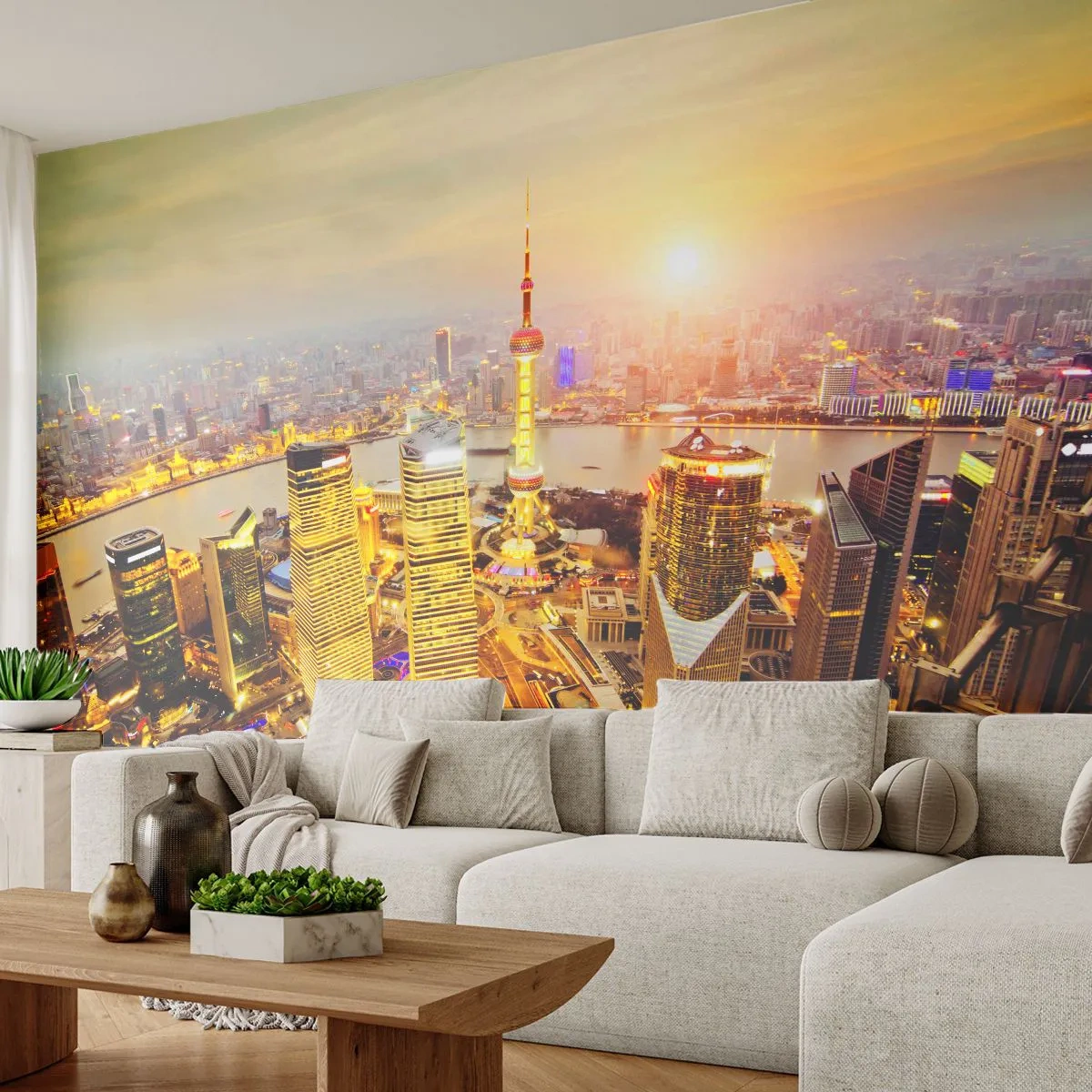 Fototapete Standard Eco - Asiatischer Traum - Stadt, Landschaft, Die Architektur - 200x140 cm