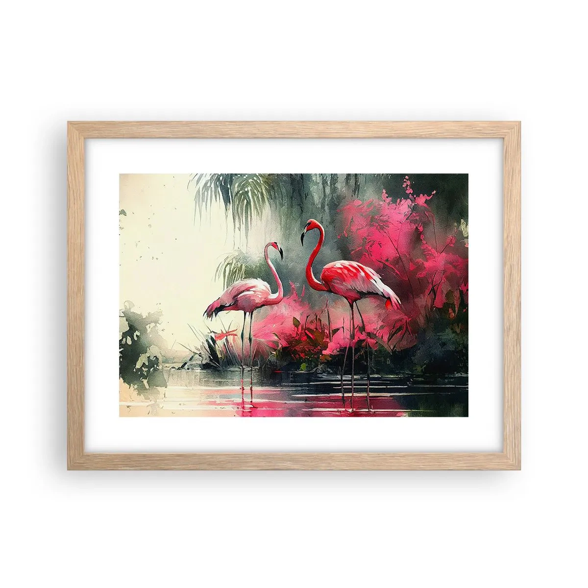 Poster in einem Rahmen aus heller Eiche - Lektion in natürlicher Anmut - 40x30 cm