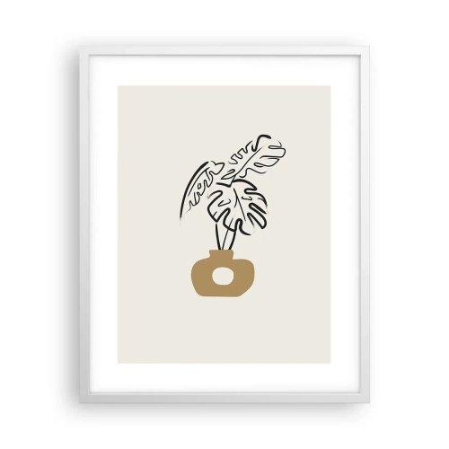 Poster in einem weißen Rahmen - Monstera – Heimdekoration - 40x50 cm