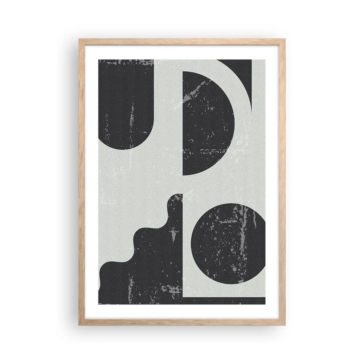 Poster in einem Rahmen aus heller Eiche - Komposition oben und unten - 50x70 cm