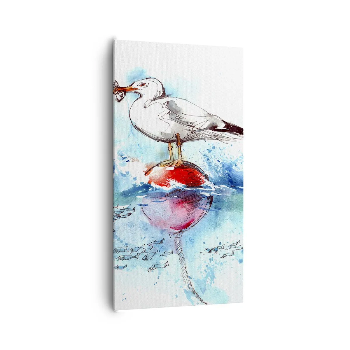 Bild auf Leinwand - Leinwandbild - Erfolgreicher Fang - 65x120 cm