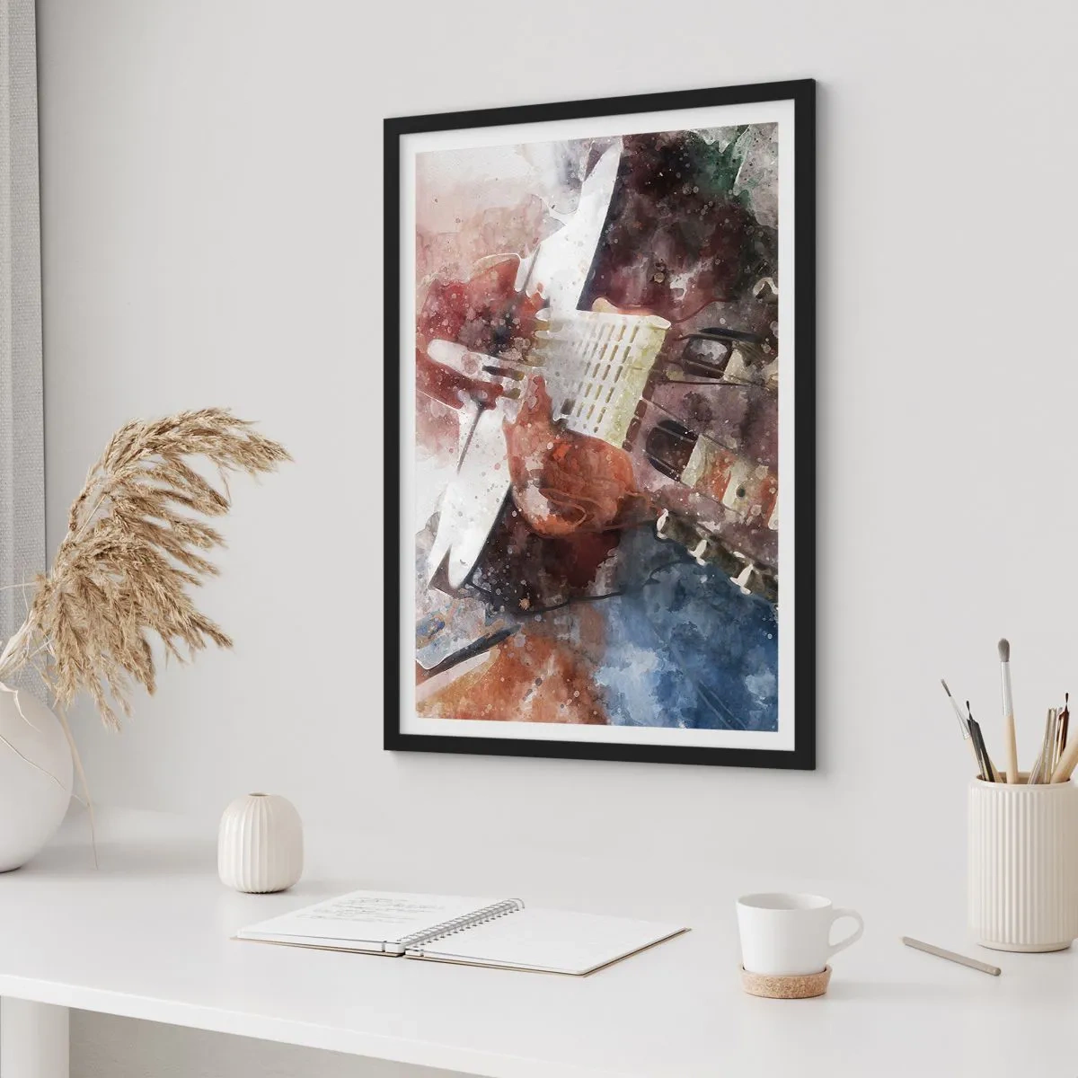 Poster in einem schwarzem Rahmen - Und was halten Sie davon? - 61x91 cm