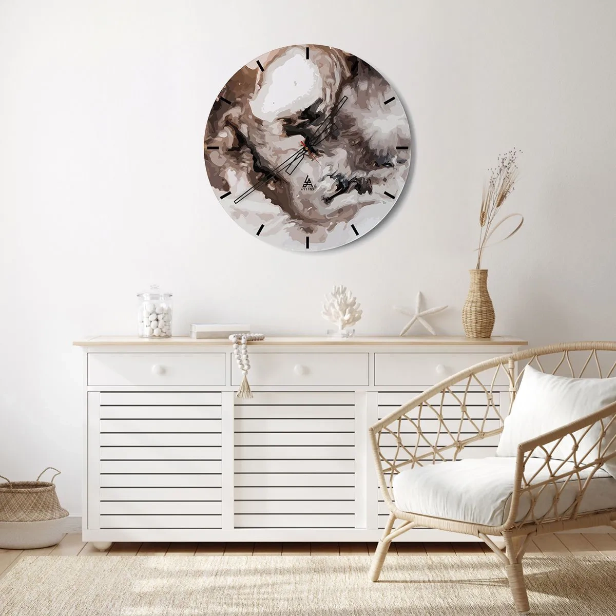 Wanduhr - Glasuhr - Die Geburt einer Galaxie - 40x40 cm