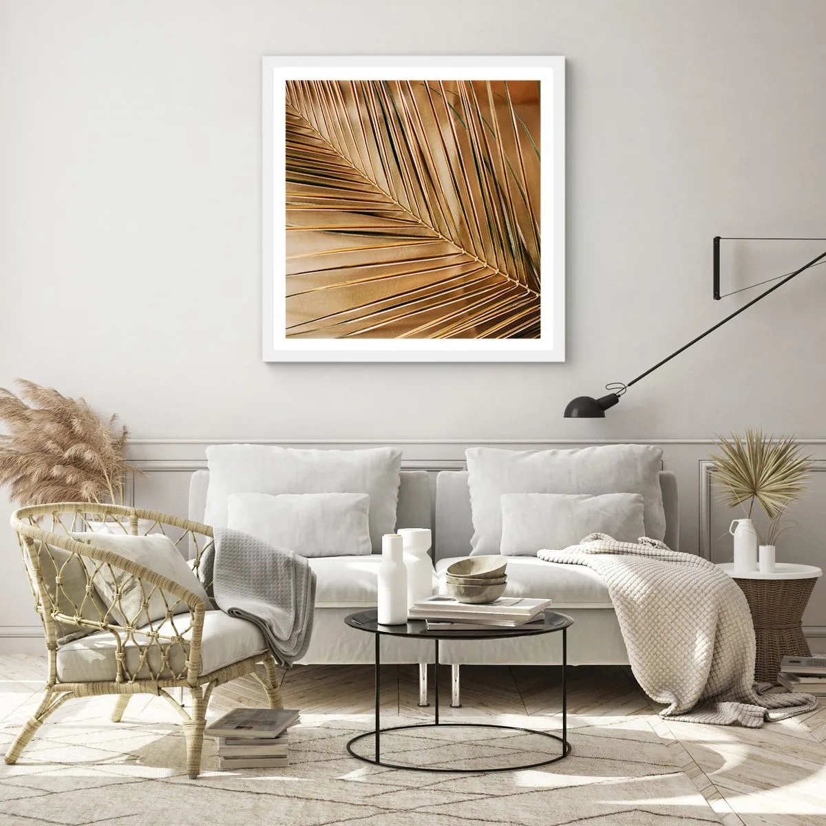 Poster in einem weißen Rahmen - Natürliche Kolonnade - 60x60 cm