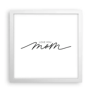 Poster in einem weißen Rahmen - Große Emotionen - 30x30 cm