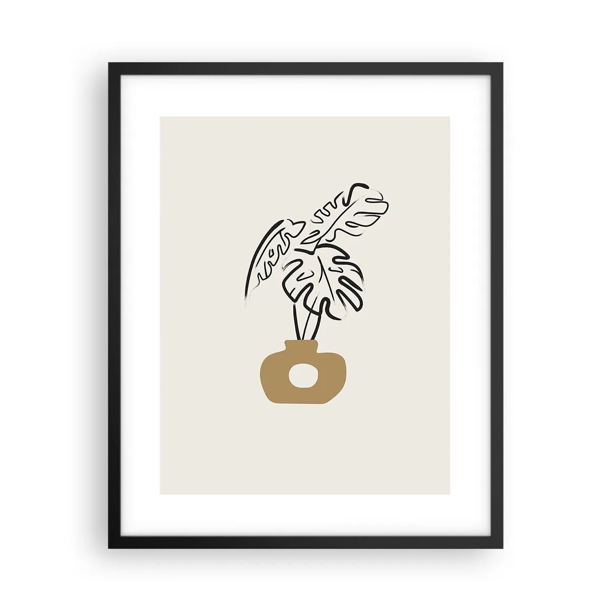 Poster in einem schwarzem Rahmen - Monstera – Heimdekoration - 40x50 cm