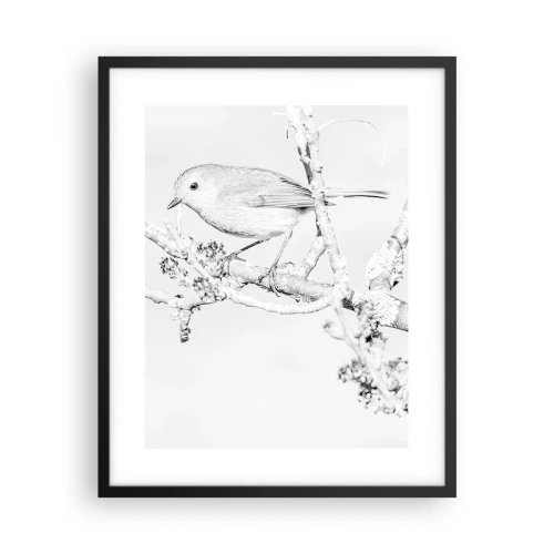 Poster in einem schwarzem Rahmen - Wintermorgen - 40x50 cm