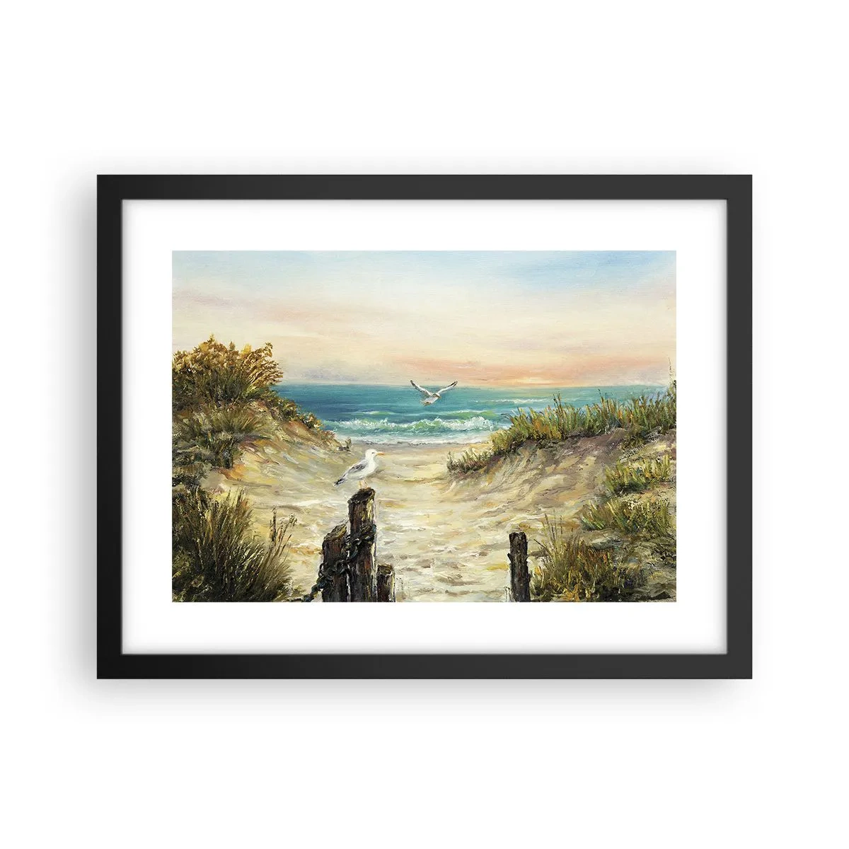 Poster in einem schwarzem Rahmen - Windlose Abgeschiedenheit - 40x30 cm