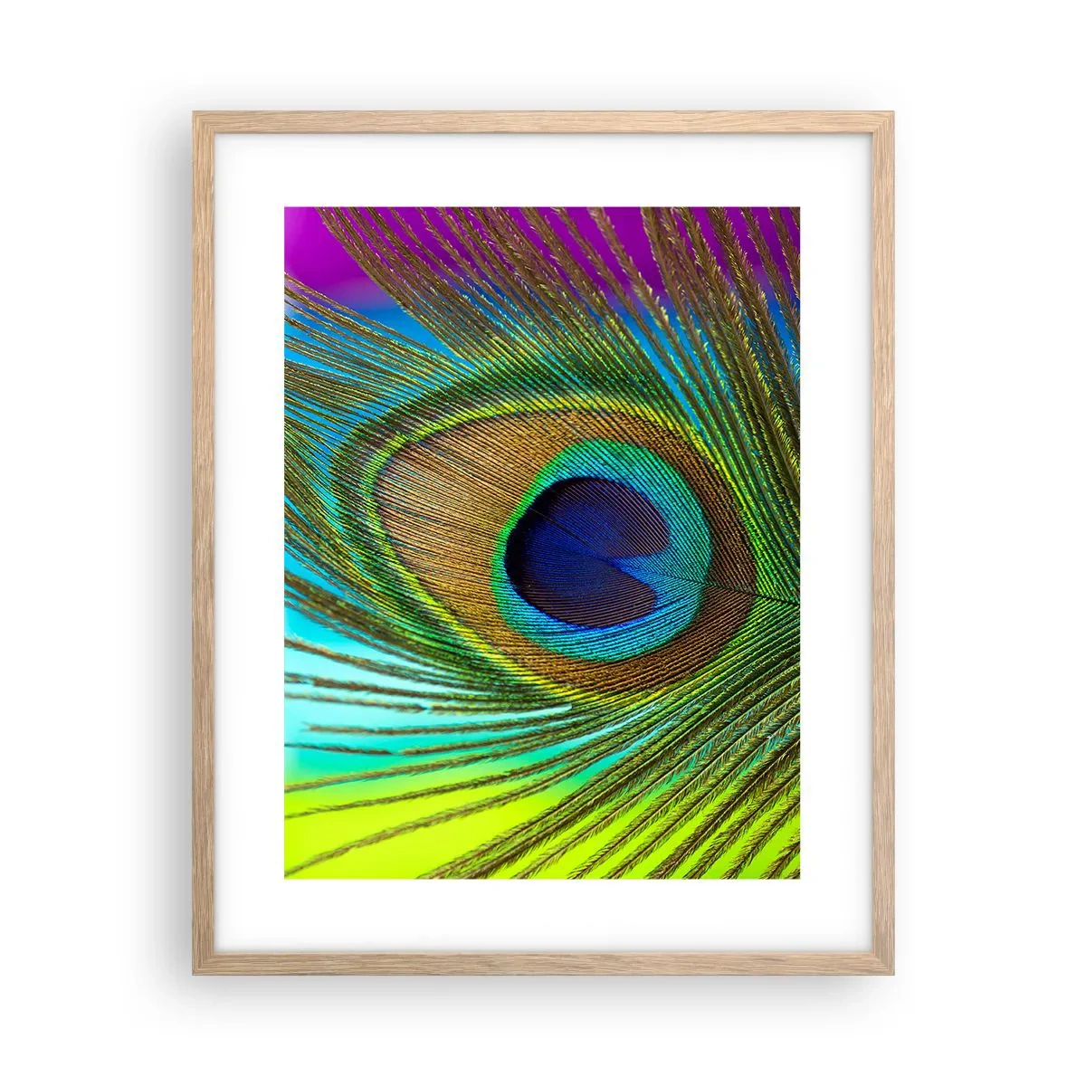 Poster in einem Rahmen aus heller Eiche - Auge in Auge - 40x50 cm