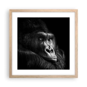 Poster in einem Rahmen aus heller Eiche - Und was guckst du so? - 40x40 cm