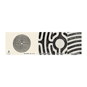 Fototapeten Muster Premium Canvas - Geheimnisvolle Ordnung - Labyrinth, Minimalismus, Schwarz und weiß - 100x30 cm