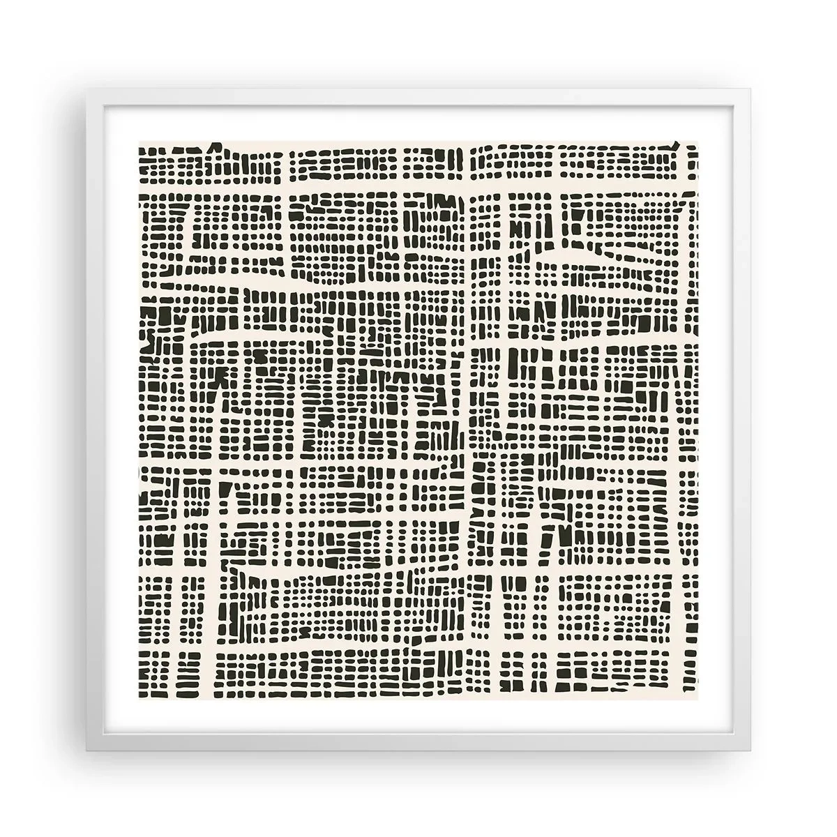 Poster in einem weißen Rahmen - Gewebte Komposition - 60x60 cm