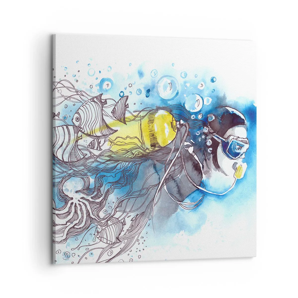 Bild auf Leinwand - Leinwandbild - Tolles Blau - 50x50 cm