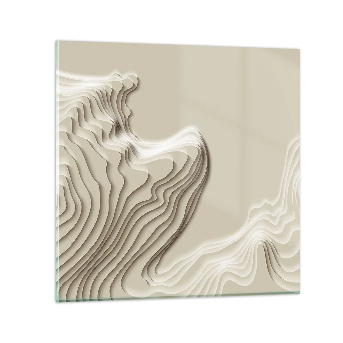 Glasbild - Bild auf glas - Topographie der Kunst - 70x70 cm