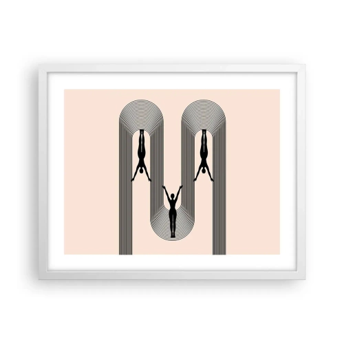 Poster in einem weißen Rahmen - Verkehrt herum - 50x40 cm