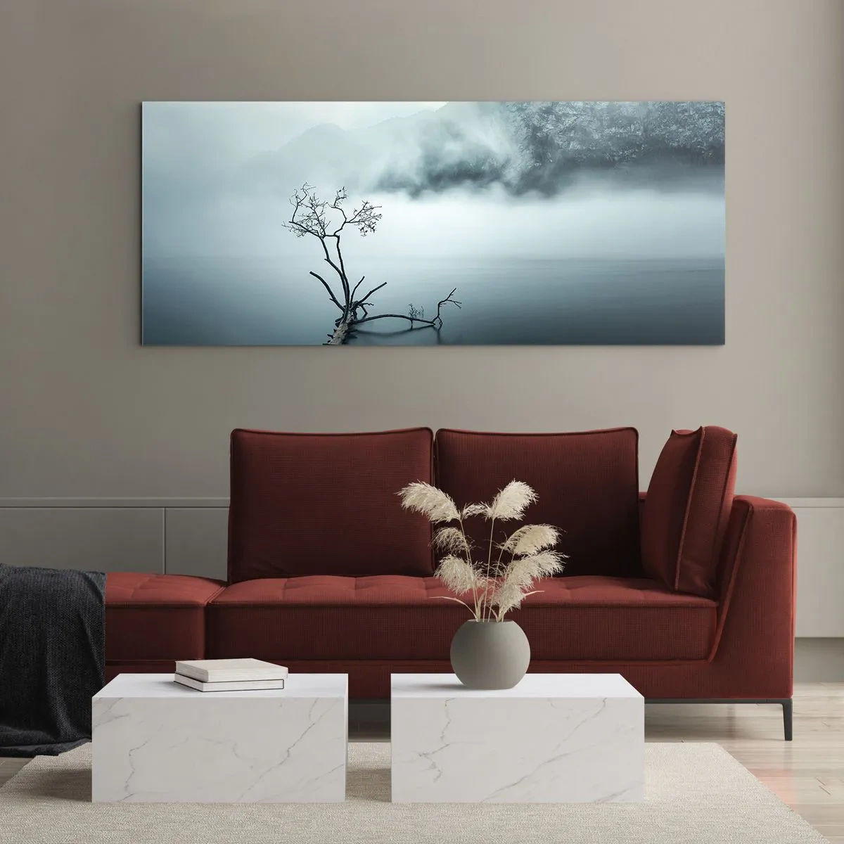Glasbild - Bild auf glas - Aus Wasser und Nebel - 100x40 cm