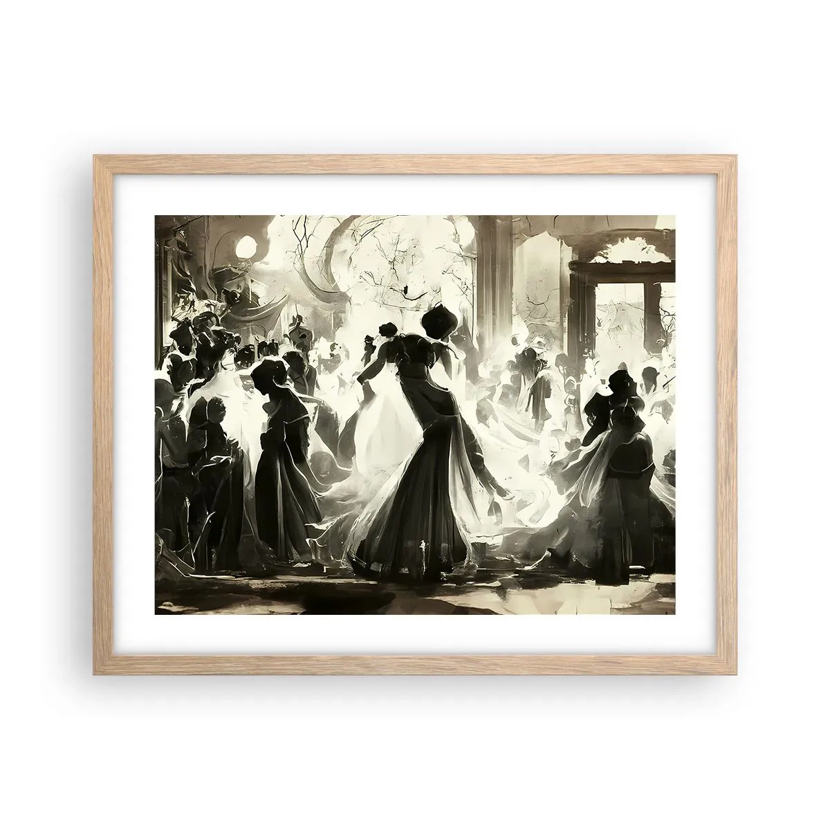 Poster in einem Rahmen aus heller Eiche - Die große Maskerade - 50x40 cm