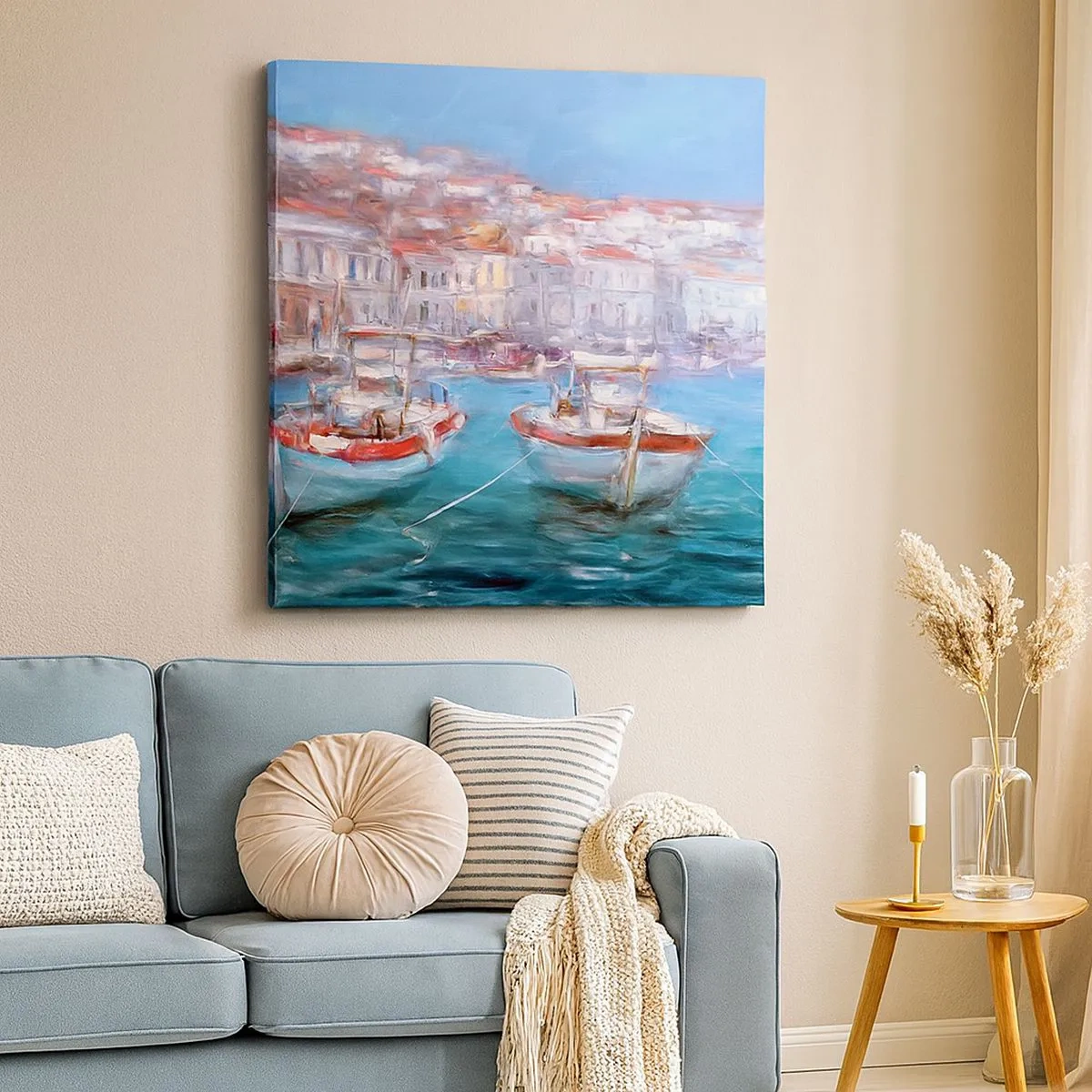 Bild auf Leinwand - Leinwandbild - Italienische Bucht - 30x30 cm