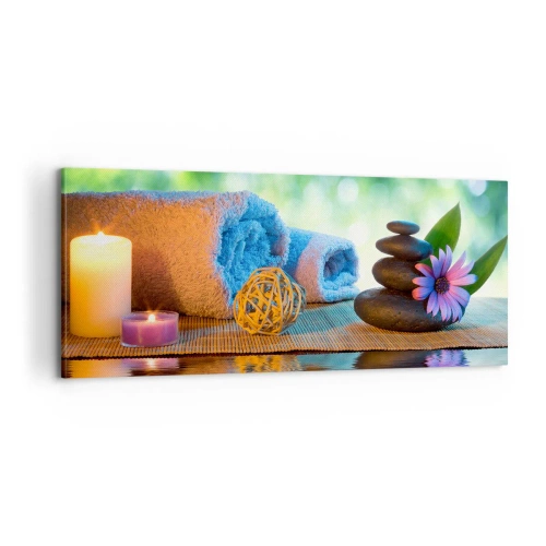 Bild auf Leinwand - Leinwandbild - Zeit für den Körper - 100x40 cm