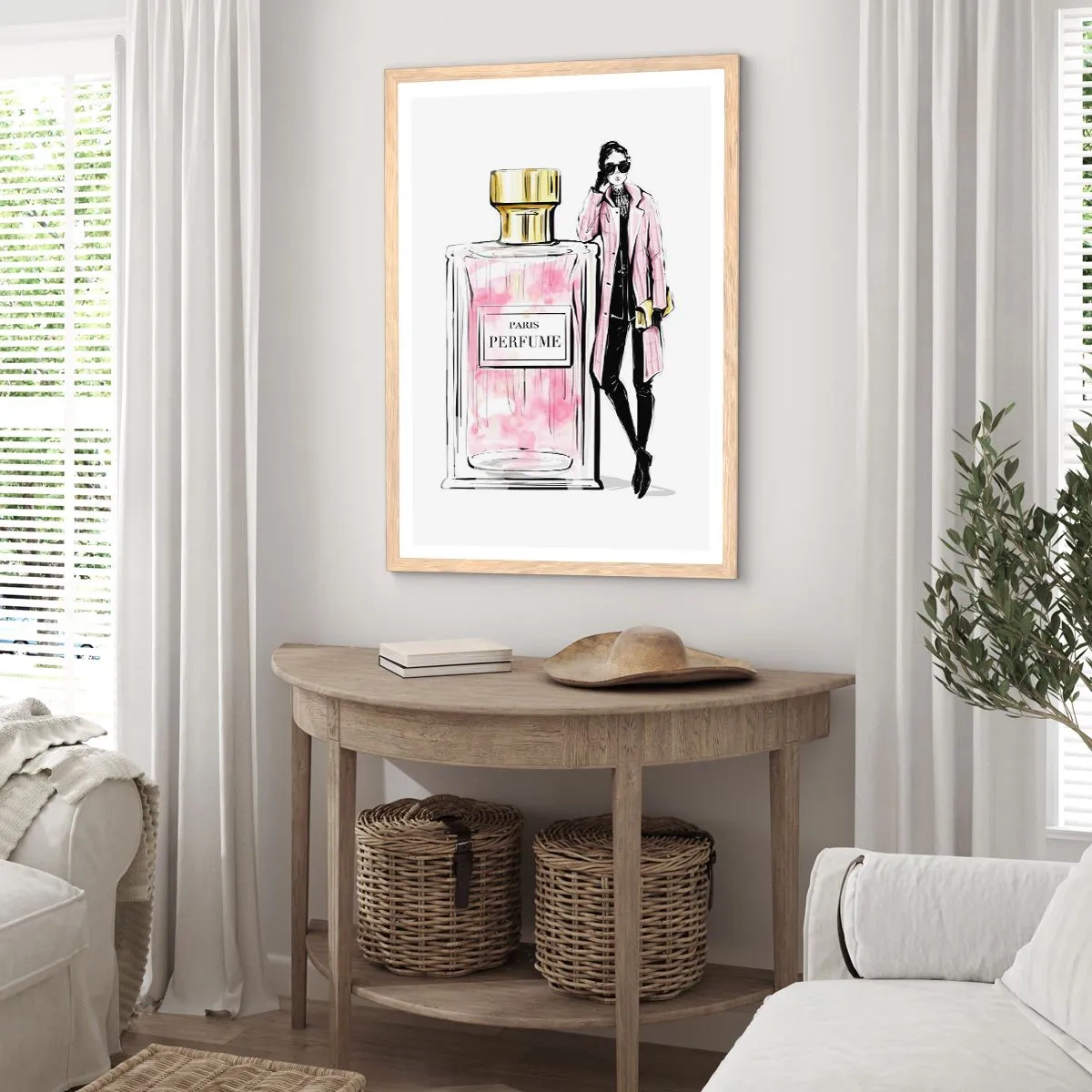Poster in einem Rahmen aus heller Eiche - Pariser Sinnlichkeit - 61x91 cm