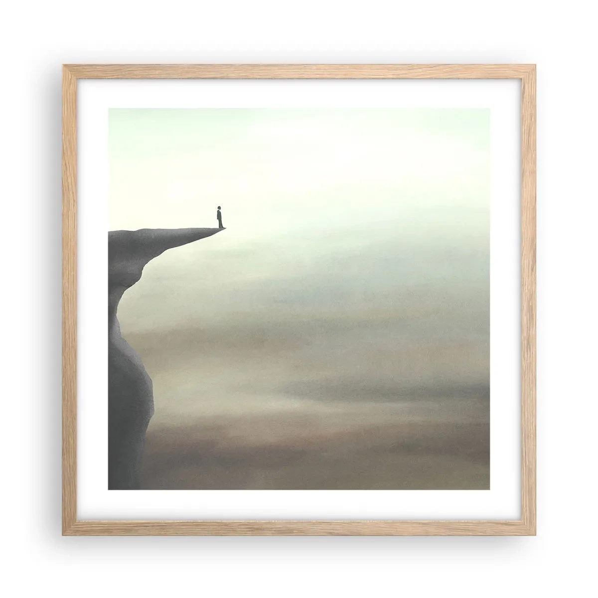 Poster in einem Rahmen aus heller Eiche - Nach oben, natürlich! - 50x50 cm