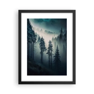 Poster in einem schwarzem Rahmen - Bergmorgen - 30x40 cm