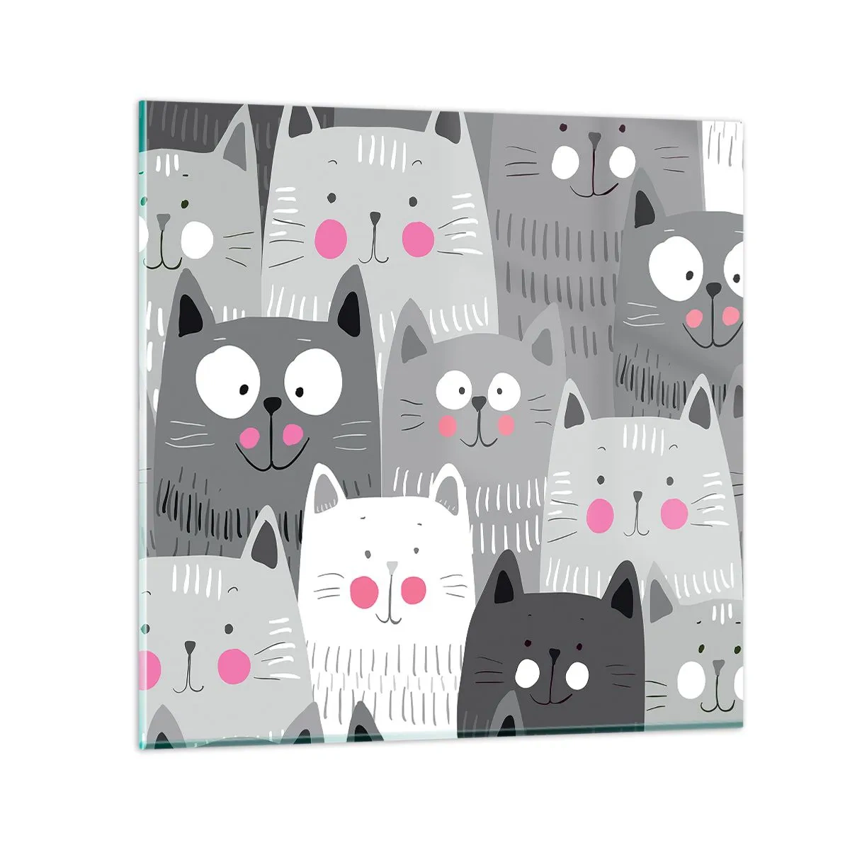 Glasbild - Bild auf glas - Katzenwelt - 30x30 cm