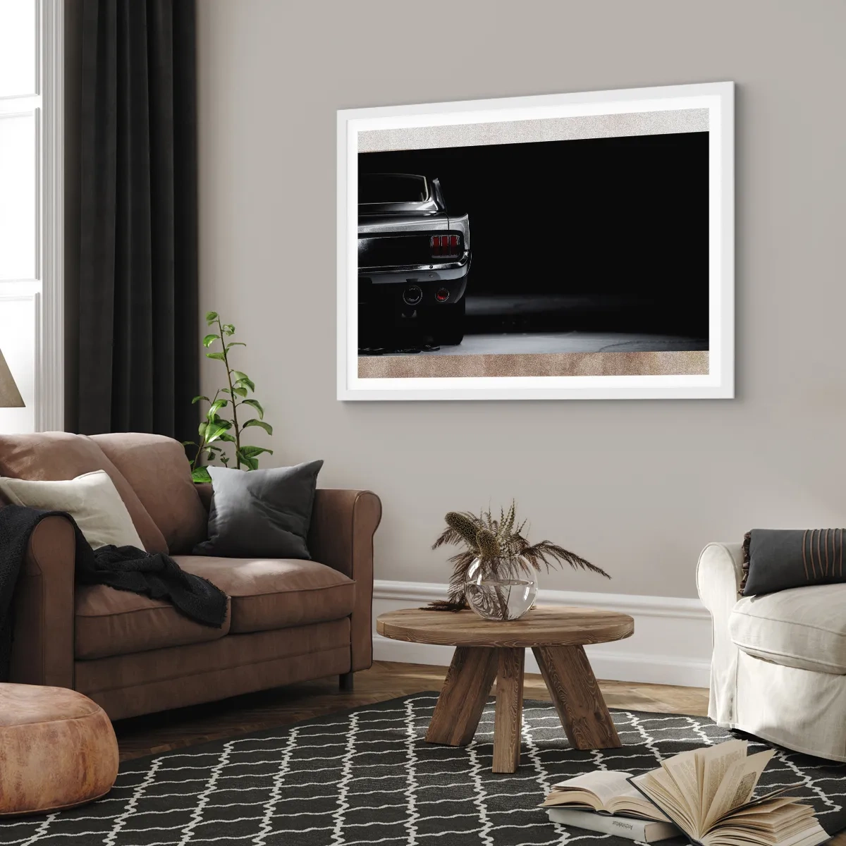 Poster in einem weißen Rahmen - Charme des Klassikers - 100x70 cm