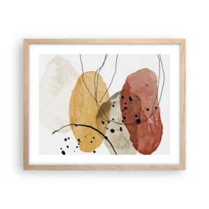 Poster in einem Rahmen aus heller Eiche - Wie leichte, transparente Luft - 50x40 cm