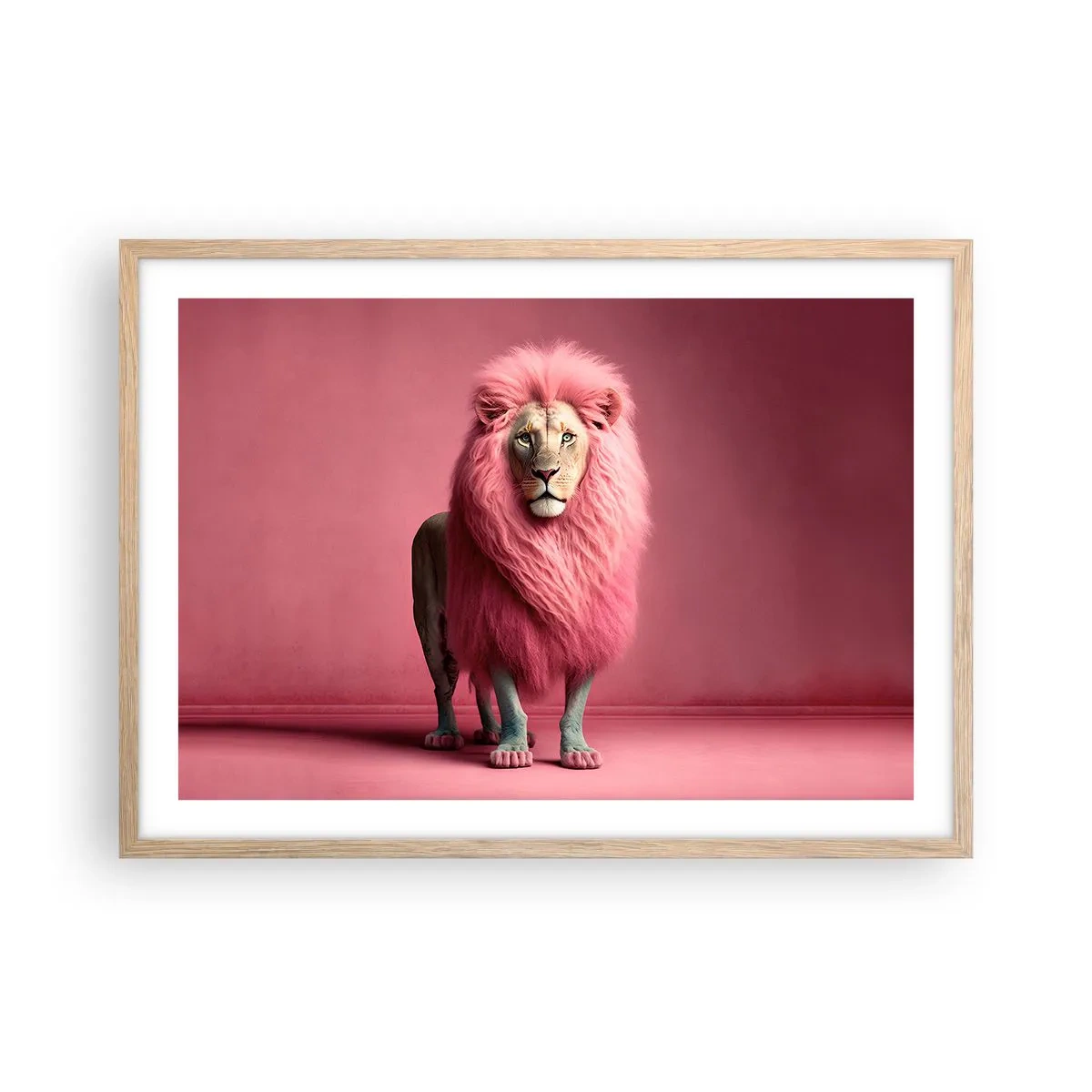 Poster in einem Rahmen aus heller Eiche - Und du hast keine Angst mehr - 70x50 cm