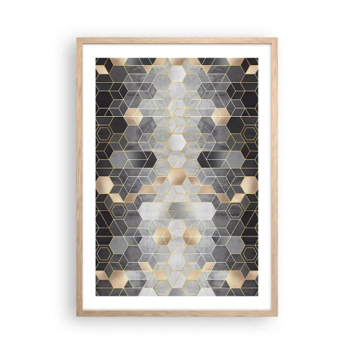 Poster in einem Rahmen aus heller Eiche - Diamant-Komposition - 50x70 cm