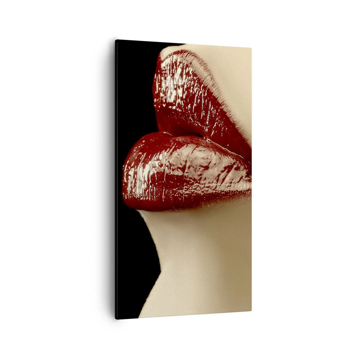 Bild auf Leinwand - Leinwandbild - Sinnlichkeit und Brillanz von Karmin - 55x100 cm