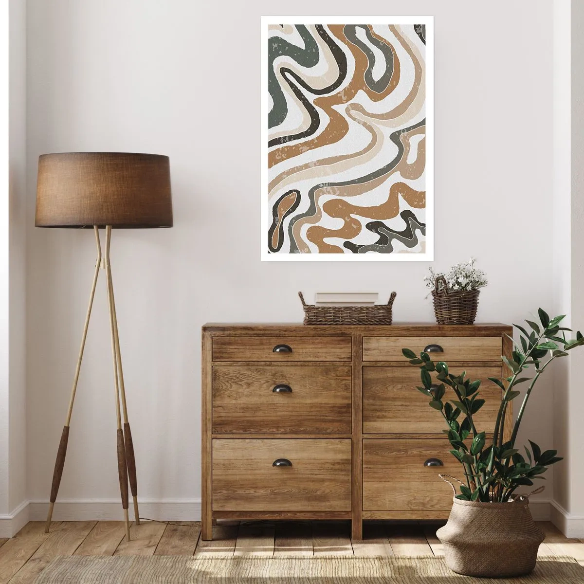 Poster - Mäander in Erdfarben - 40x50 cm